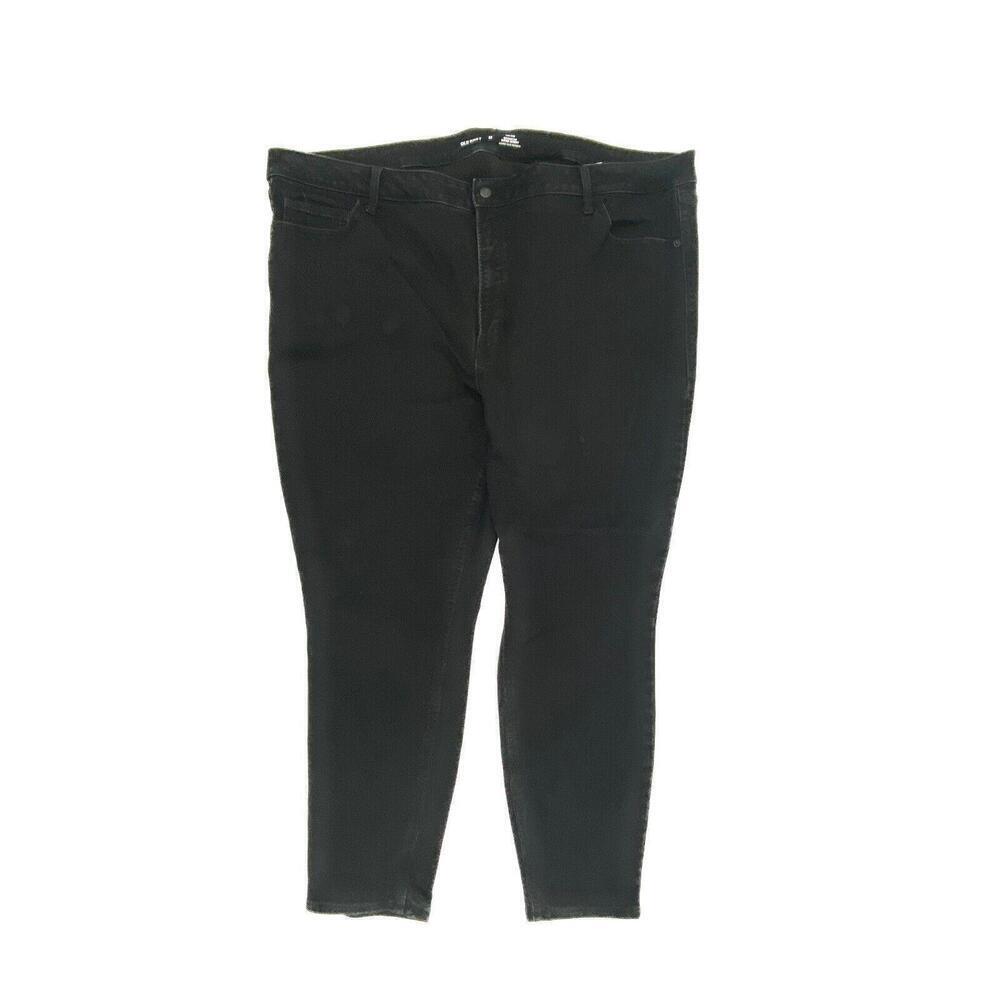 Old Navy High Rise Rockstar Super Skinny Women's size 28 Black Denim Jeans